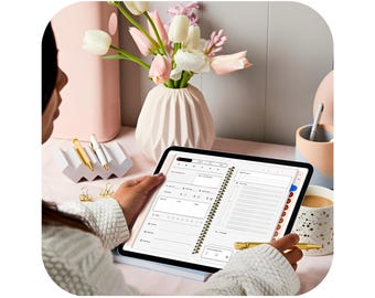 ADHD Digital Planner for GoodNotes, iPad & Notability | Dated and Undated Options | Productivity Digital Planner for Time Management