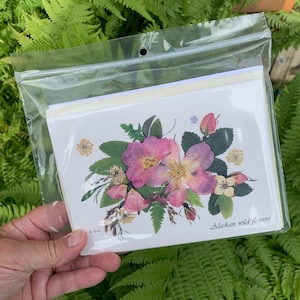 Cartes pour notes Fleurs sauvages de l'Alaska