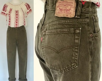 olive green mom jeans