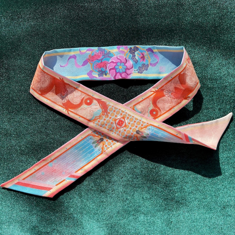 Silk  Ribcage Scarf main image 1