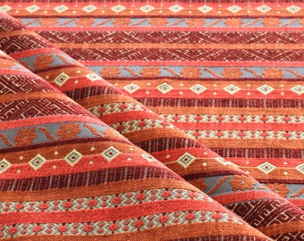 Tela para tapicería kilim boho boho tapiz tribal suroeste turco navajo marroquí azteca tela de alfombra étnica cortada a medida por metro kilim