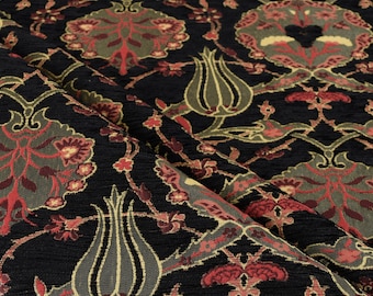 floral tulip bohemian boho tapestry ottoman turkish navajo moroccan oriental ethnic upholstery fabric by the yard meter chenille