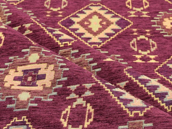 upholstery fabric kilim bohemian boho tapestry tribal southwestern turkish navajo mexican ethnic fabric by the yard for pillow cover