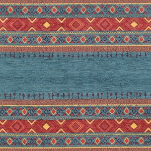 Tela para tapicería kilim boho boho tapiz tribal suroeste turco navajo marroquí azteca tela de alfombra étnica cortada a medida por metro kilim imagen 3