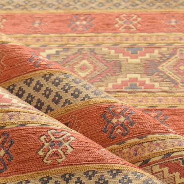 upholstery fabric kilim bohemian boho tapestry tribal southwestern turkish navajo moroccan mexican ethnic fabric by the yard meter kelim