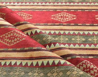 rivestimento in tessuto kilim boho boho arazzo tribale sud-occidentale tessuto etnico tagliato a misura metro per sedia divano cuscino pouf coperture pouf