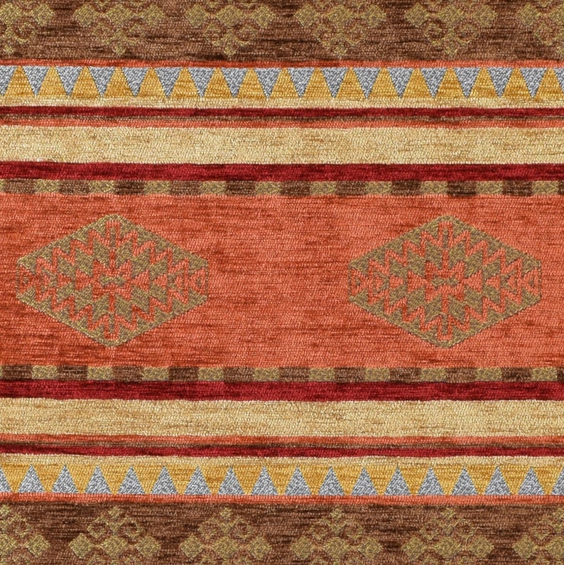 upholstery fabric kilim bohemian boho tapestry tribal southwestern turkish navajo moroccan mexican ethnic fabric by the yard meter kelim image 3