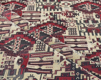 Tela de tapicería kilim boho, tapiz bohemio, tribal, suroeste, turco, navajo, marroquí, azteca, étnico, cortado a medida, kelim por metro.