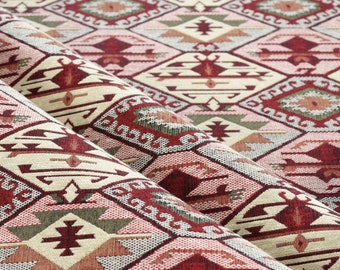 upholstery kilim bohemian boho anatolian tapestry tribal southwestern turkish navajo moroccan mexican ethnic fabric by the yard meter kelim