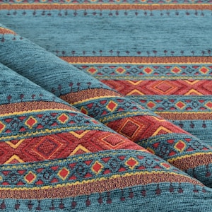 Tissu d'ameublement kilim boho boho tapisserie tribal sud-ouest turc navajo marocain aztèque tissu de tapis par mètre kelim