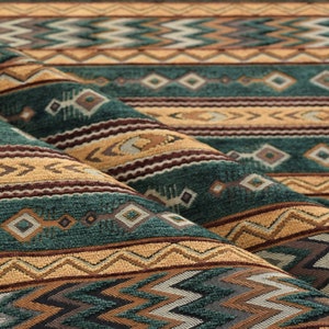 upholstery fabric kilim bohemian boho tapestry tribal southwestern turkish navajo moroccan aztec ethnic rug fabric by the yard meter kelim image 1