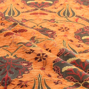 floral tulip bohemian boho tapestry ottoman turkish navajo moroccan oriental ethnic upholstery fabric by the yard meter chenille