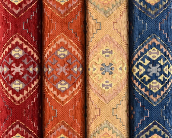 Upholstery Fabric Kilim Bohemian Boho Tapestry Tribal Southwestern Turkish Navajo Moroccan Mexican Ethnic Fabric by the Yard Meter Kelim Etsy Ireland