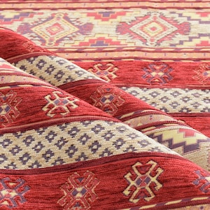 upholstery fabric kilim bohemian boho tapestry tribal southwestern turkish navajo moroccan mexican ethnic fabric by the yard meter kelim