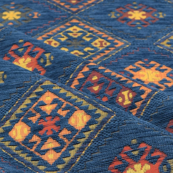 upholstery fabric kilim bohemian boho tapestry tribal southwestern turkish navajo moroccan mexican ethnic rug fabric by the yard meter etsy