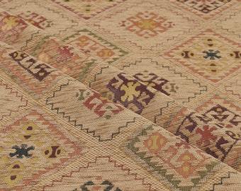 upholstery fabric kilim bohemian boho tapestry tribal southwestern turkish navajo moroccan mexican ethnic fabric by the yard meter kelim