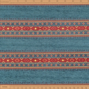 Tela para tapicería kilim boho boho tapiz tribal suroeste turco navajo marroquí azteca tela de alfombra étnica cortada a medida por metro kilim imagen 2