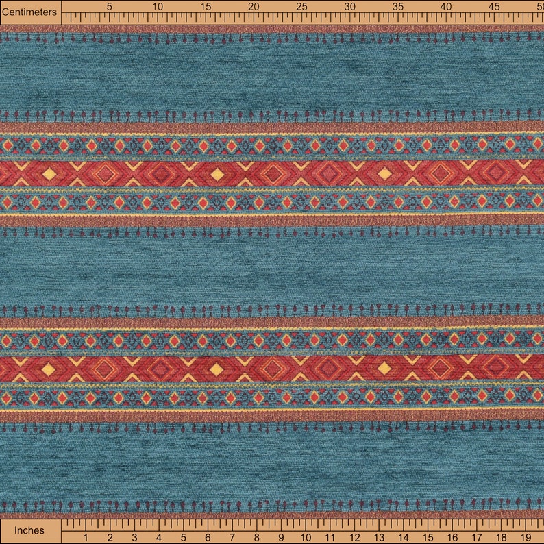 Tela para tapicería kilim boho boho tapiz tribal suroeste turco navajo marroquí azteca tela de alfombra étnica cortada a medida por metro kilim imagen 2
