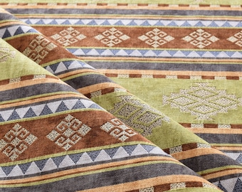 upholstery fabric kilim bohemian boho tapestry tribal southwestern turkish navajo moroccan mexican ethnic fabric by the yard meter kelim