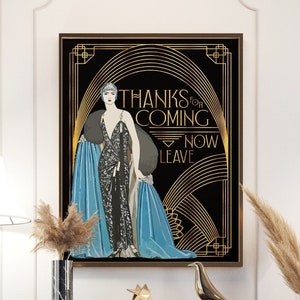 Funny Art Deco Art Print - A Unique Gift Idea College Dorm, or House Warming Party for New Home Owners
