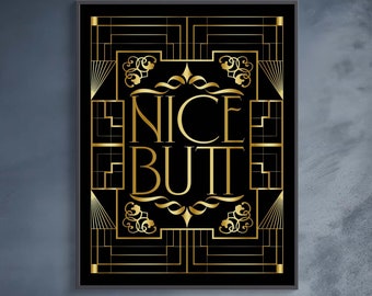 Funny Bathroom Sign | Art Deco Bathroom Decoration | Maximalist Wall Decor | House Warming Gifts New Home