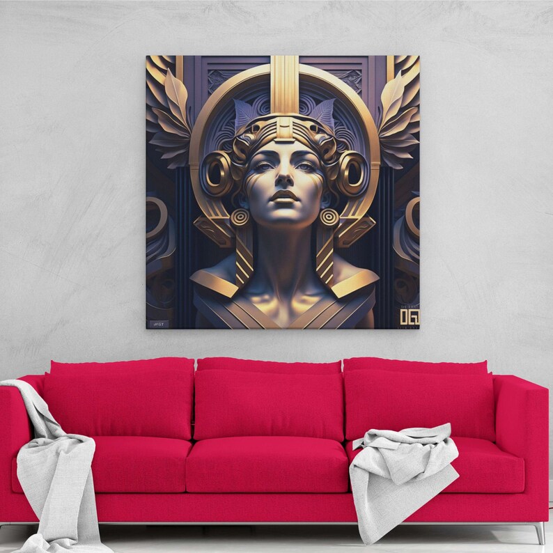 Greek Mythology Art Deco Wall Decor Greek Goddess Art Deco Etsy