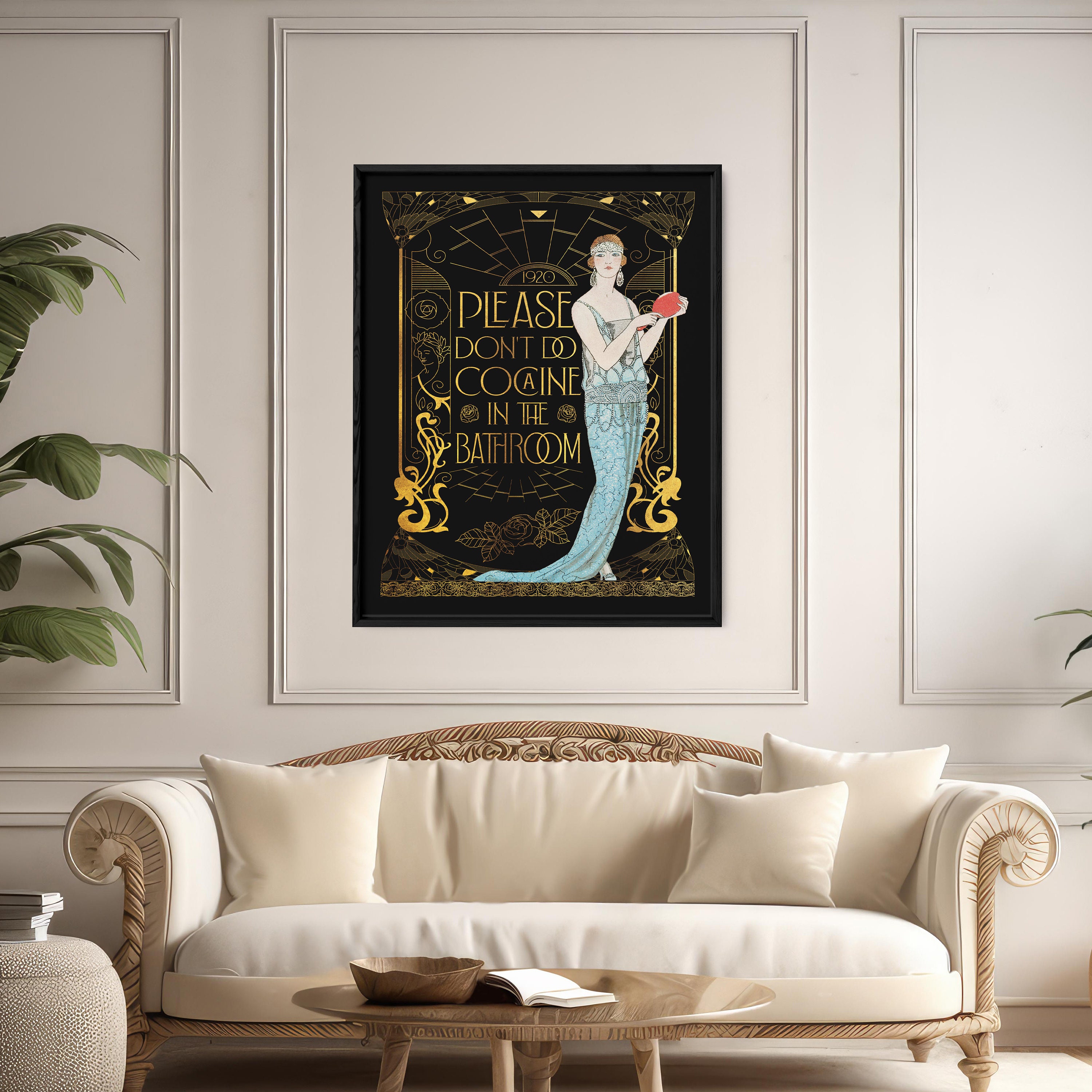 Retro Bathroom Wall Art Decor, Artistic Vintage Indoor Poster Print Retro Bathroom Wall Art Decor, Artistic Vintage Indoor Poster Print