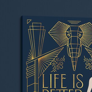 Art Deco Poster: Lustiger Jugendstil inspirierter Druck für das moderne Badezimmer | Einweihungsparty Geschenkidee Bild 8