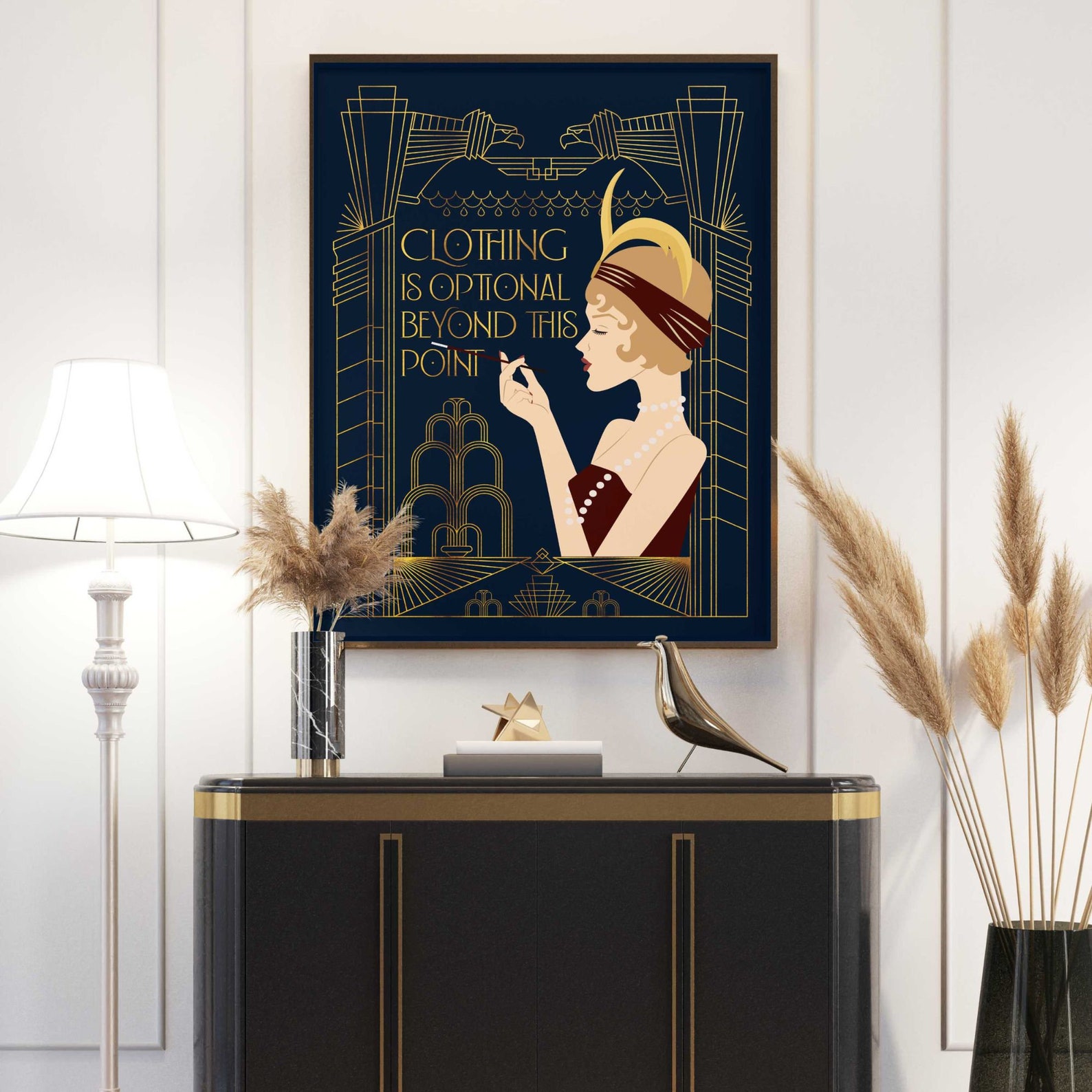 Art Deco Print Living Room Poster Art Deco Decor Preppy - Etsy