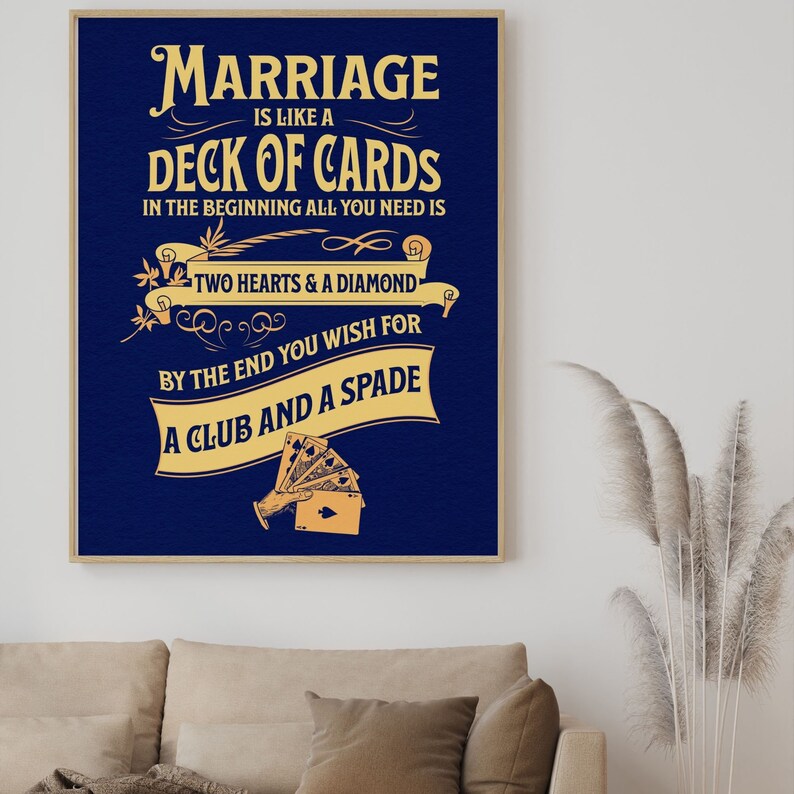 Funny Wedding Anniversary Poster Gift for Families Funny Etsy