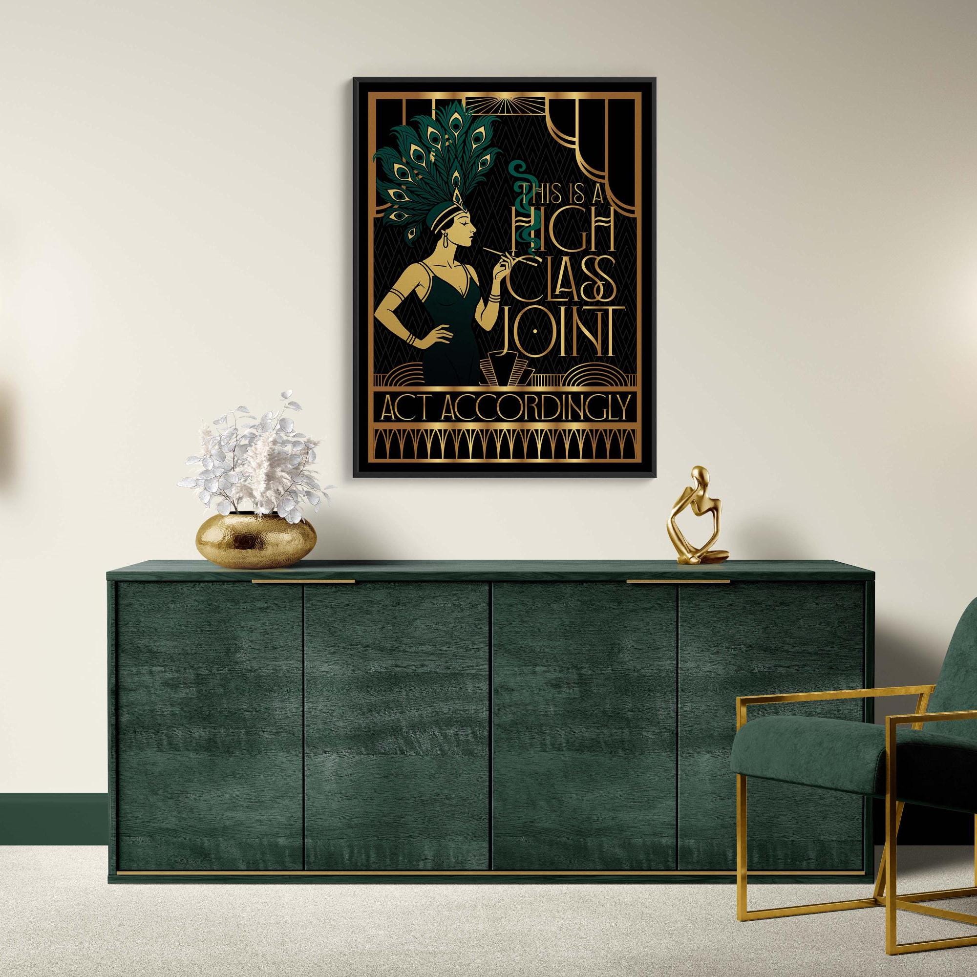 High Class Joint Poster | Funny Art Deco Glamour Wall Decor - Etsy ...