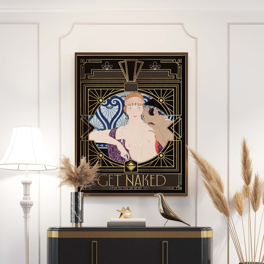 Funny Bathroom Print | Art Deco Bathroom Decor, Maximalist Wall Art, 1920s Art Print - Etsy