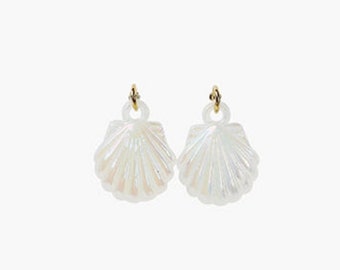 Seashell earrings, shell earrings, dangle drop shell earrings, seashell drop earrings, mermaid earrings, beach jewelry