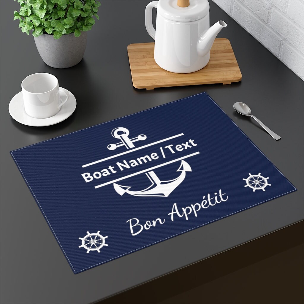 Personalized Boat Placemat Custom Placemat for Boat Nautical Etsy
