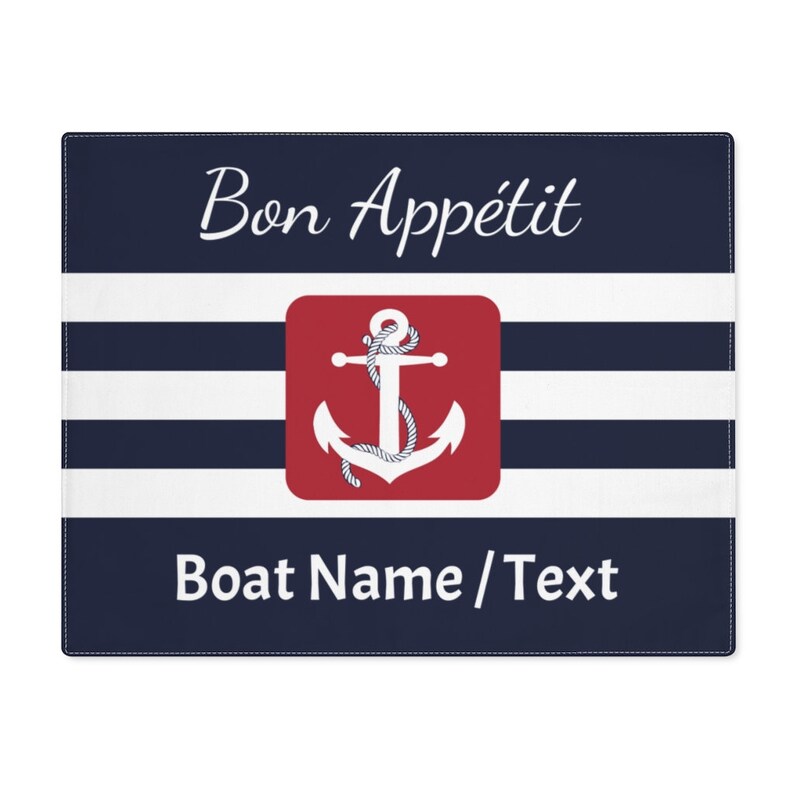 Personalized Boat Placemat Custom Placemat for Boat Nautical Etsy
