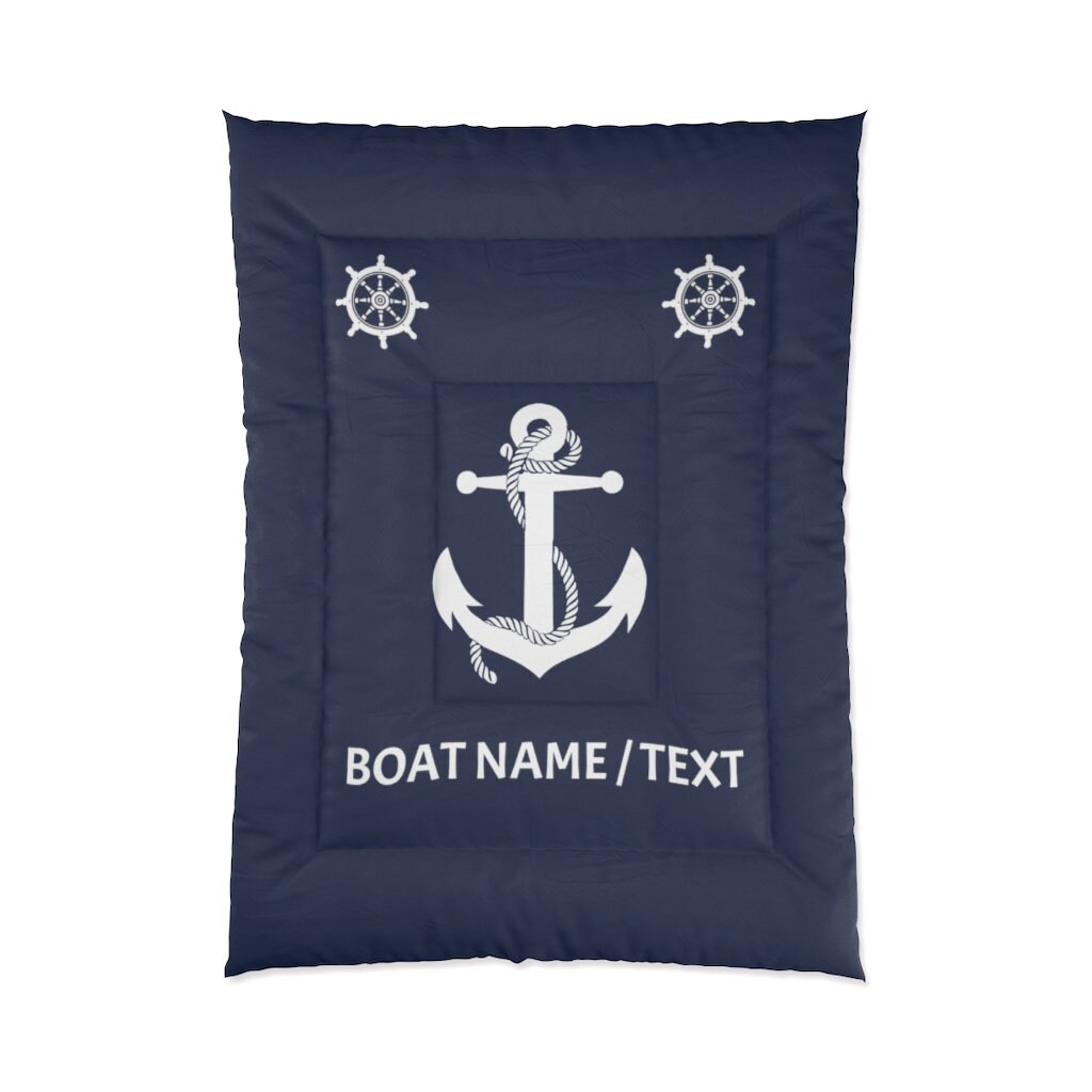 Personalized Boat Comforter Custom Boat Bedding Nautical Etsy