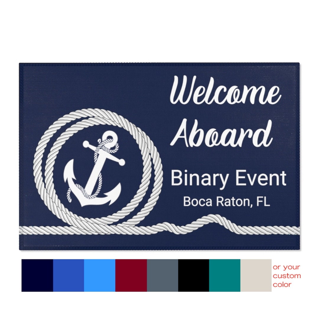 Custom Aboard Mat Boat Gift Personalized Yacht Mat Etsy