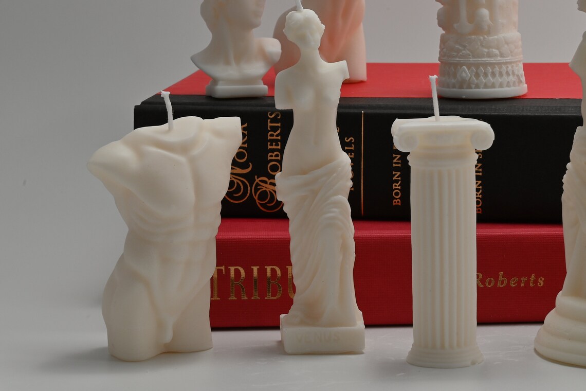 Roman Greek Candle Set of 7 Venus Candle Woman Body Candle Etsy