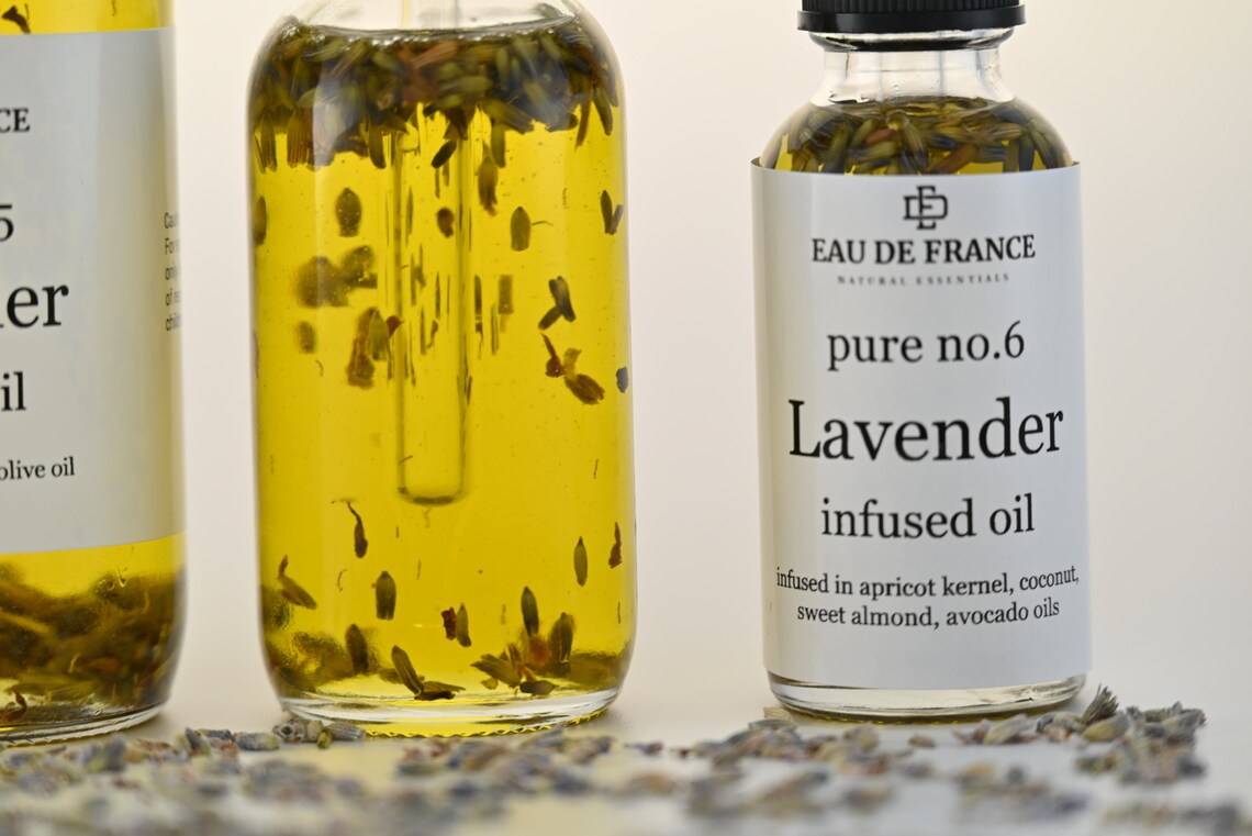 Pure Lavender Infused Oil 100 Lavender Body Oil Lavender Etsy