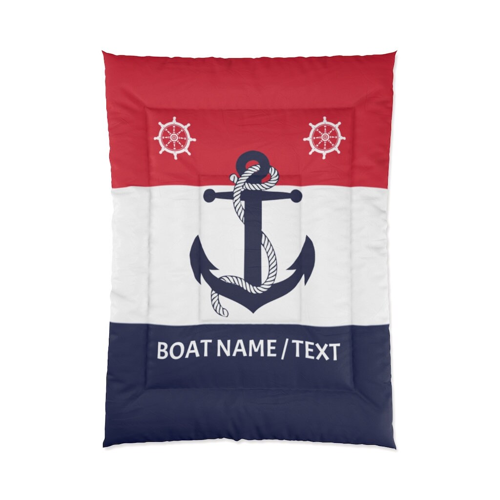 Custom Boat Comforter Personalized Boat Bedding Nautical Etsy