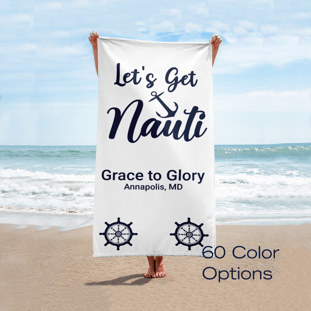 Personalized Beach Towel Custom Boat Towel Lake House Decor Etsy