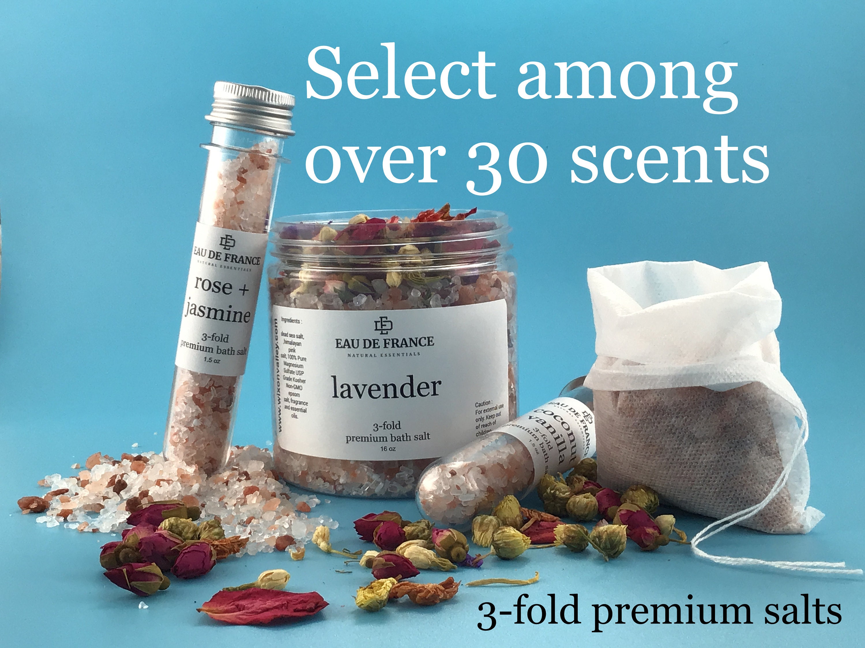 Coconut Vanilla Bath Salts Herbal Bath Soak Vegan Bath Etsy UK