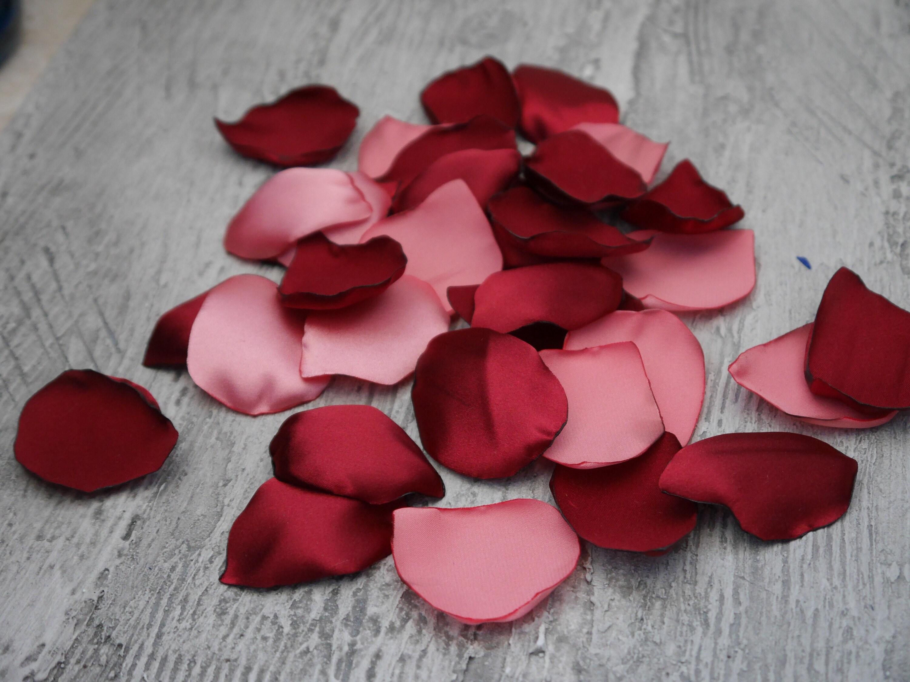 Burgundy rose petals Pink petals artificial flower petals Silk Etsy