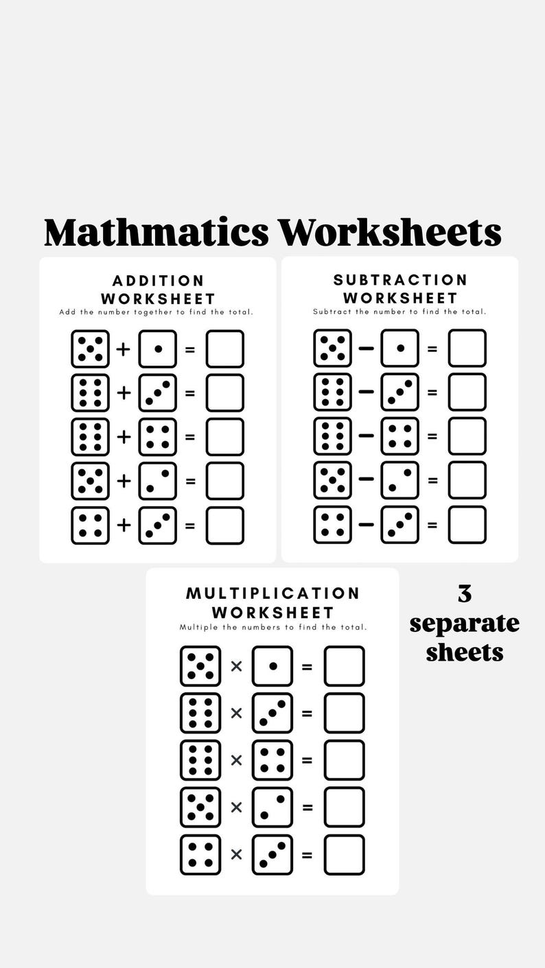 Math Worksheets Printable Educational - Il 794xN.6721423129 Gs2z