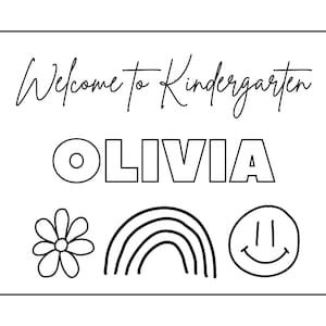 Welcome to Kindergarten | First Day of School Tag Printable | Back to School | Student Welcome Back Tags | School Design | Digital Print