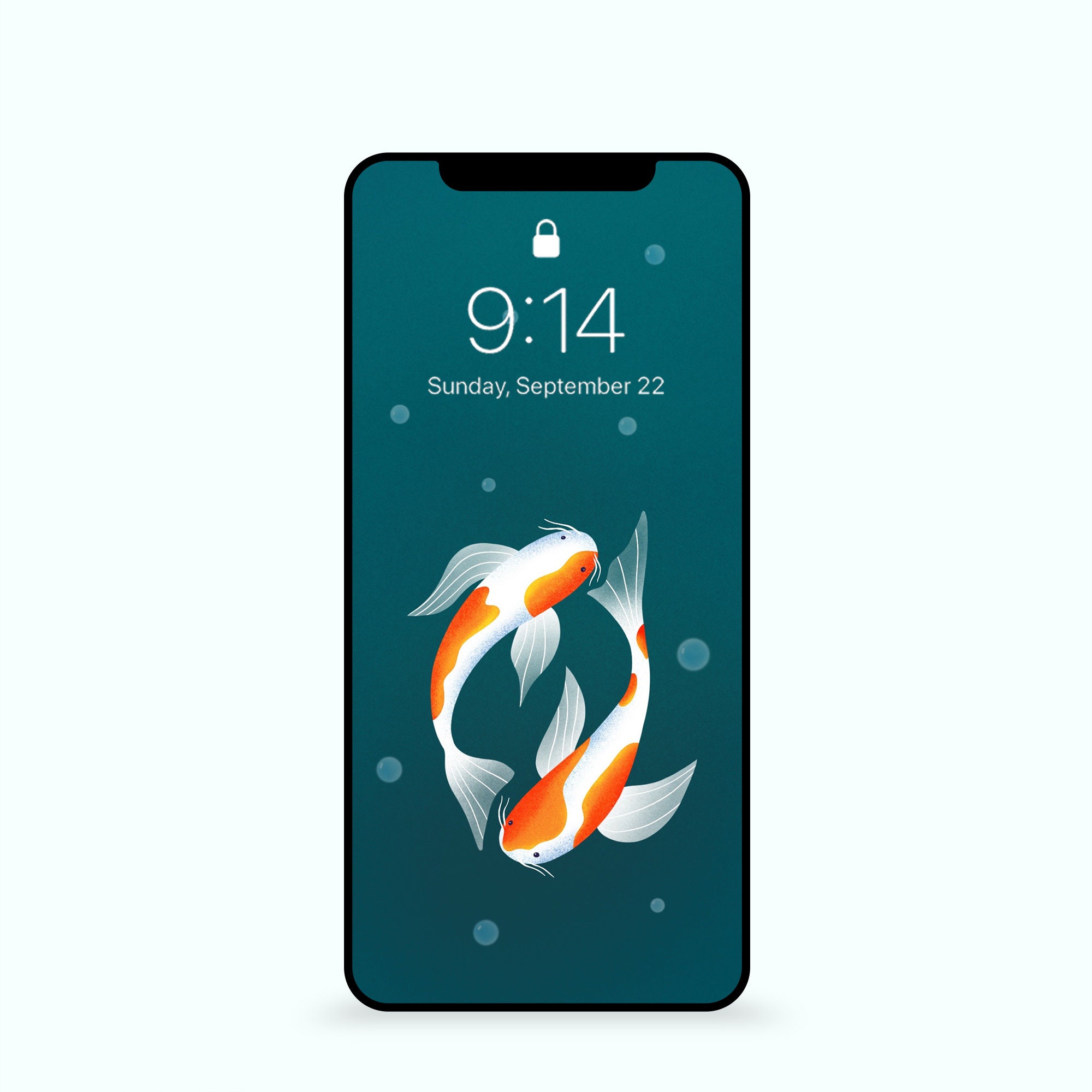 Positive Motivational Phone Wallpaper Feng Shui Money Fish Etsy Ireland