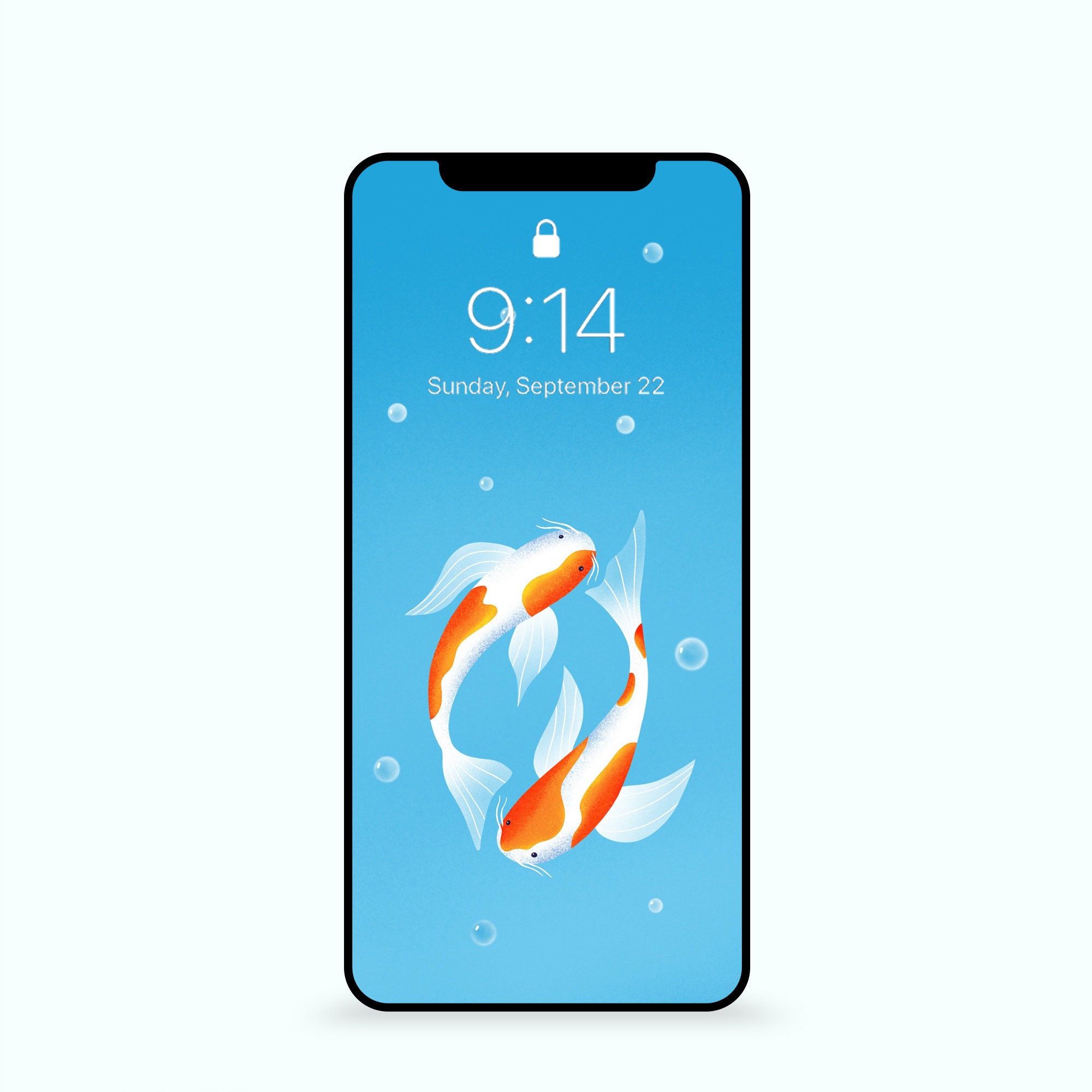 Positive Motivational Phone Wallpaper Feng Shui Money Fish Etsy