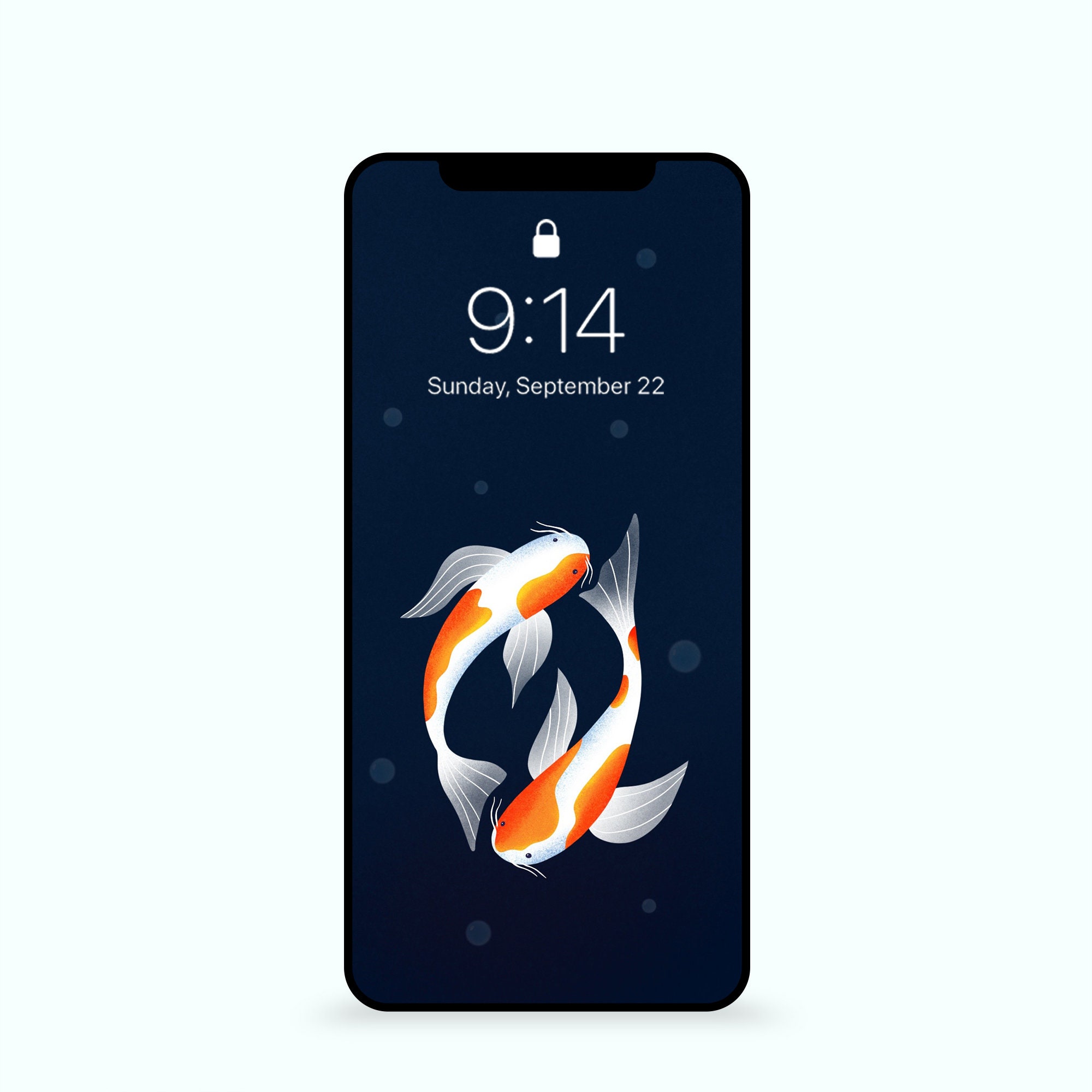 Positive Motivational Phone Wallpaper Feng Shui Money Fish Etsy