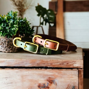 Country style leather dog collars