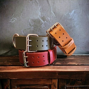 2 inch wide leather dog collar